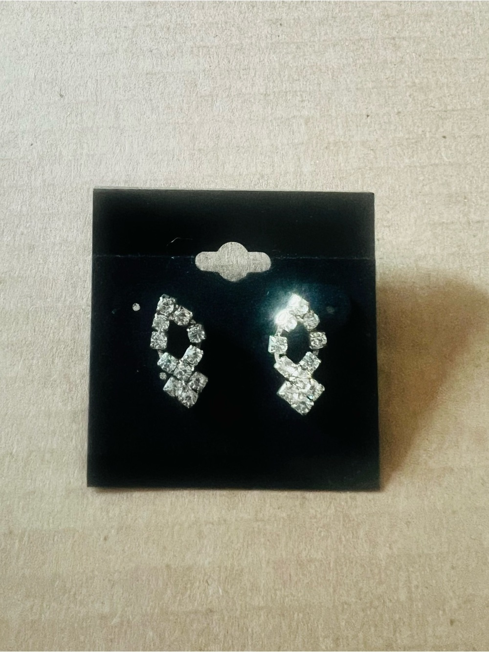 Assorted Clear Crystal Stud & Drop Earring Set - Silver Tone, 11 Pairs - Picture 11 of 11